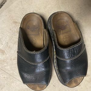 Black Dr. Martens sandal slides